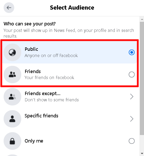 Exemple de participation sur Facebook