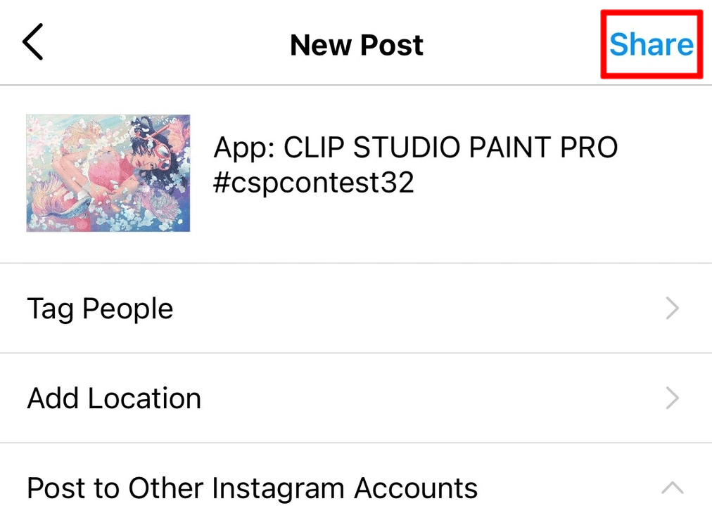 Exemple de participation sur Instagram