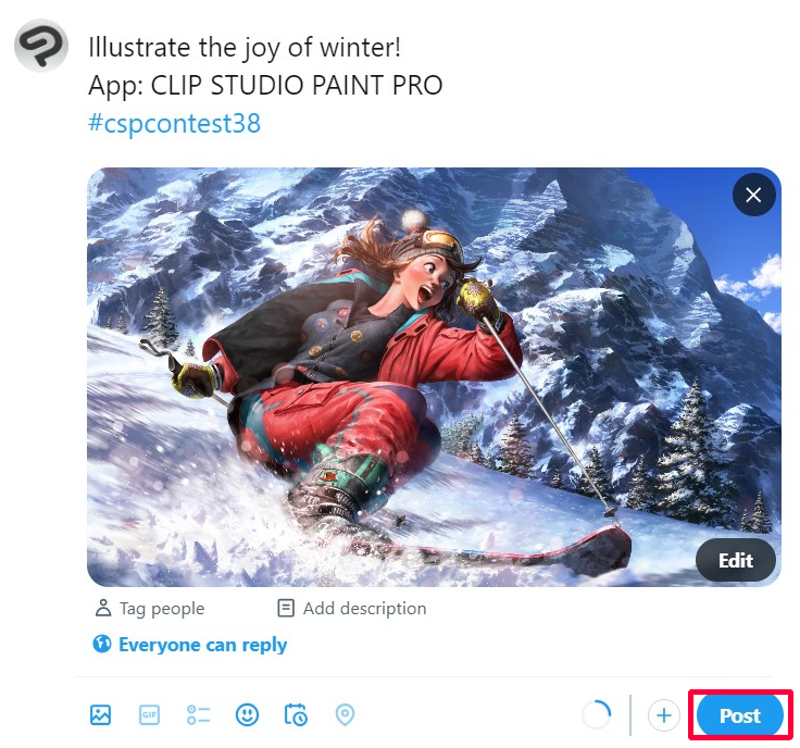 Exemple de participation sur Twitter