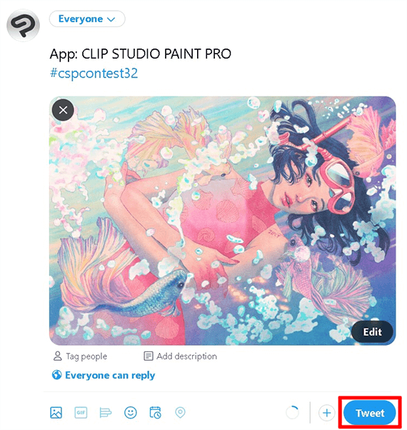 Exemple de participation sur Twitter